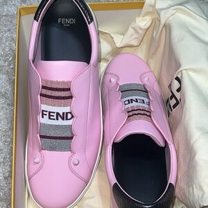 Fendi Pink Slip-On Sneakers